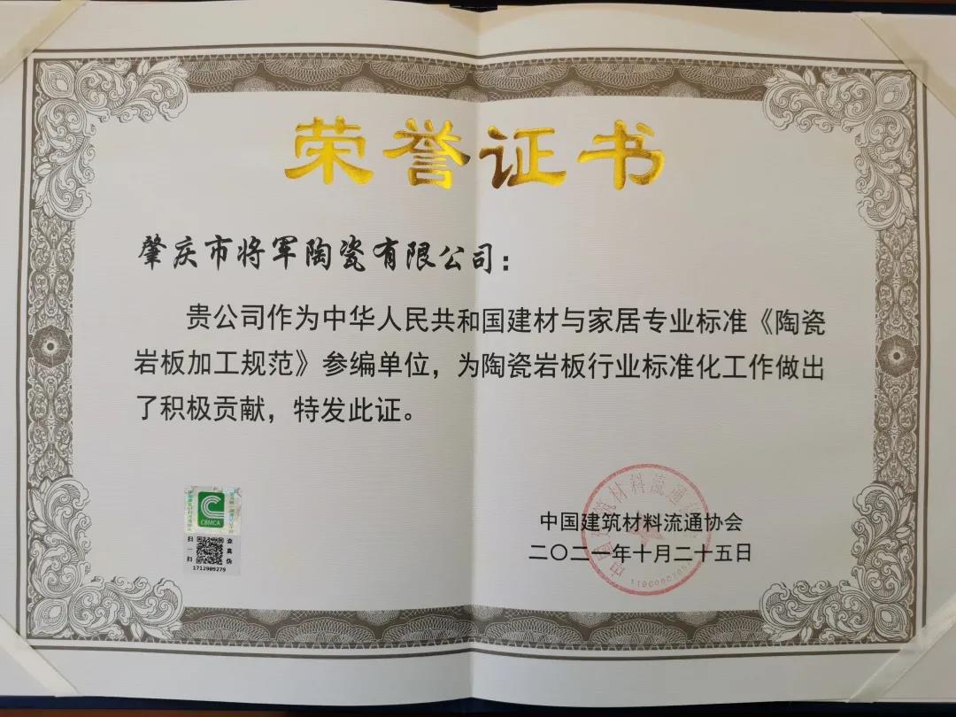 行業標桿 | 將軍陶瓷集團參編起草的《陶瓷巖板加工規范》標準通過審定驗收！(圖5)